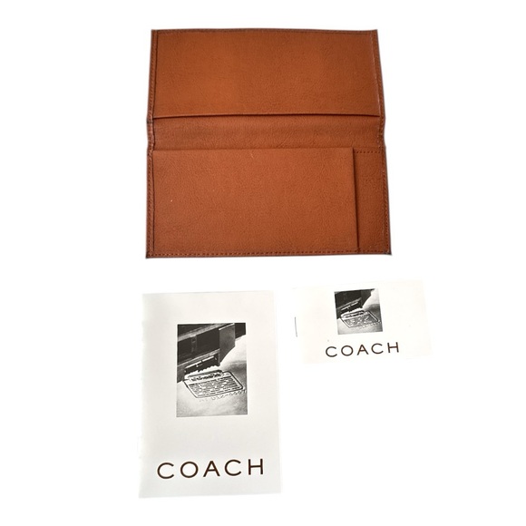 Coach Vintage Willis Station Leather Crossbody with Matching Checkbook Cover Tan - Picture 9 of 17